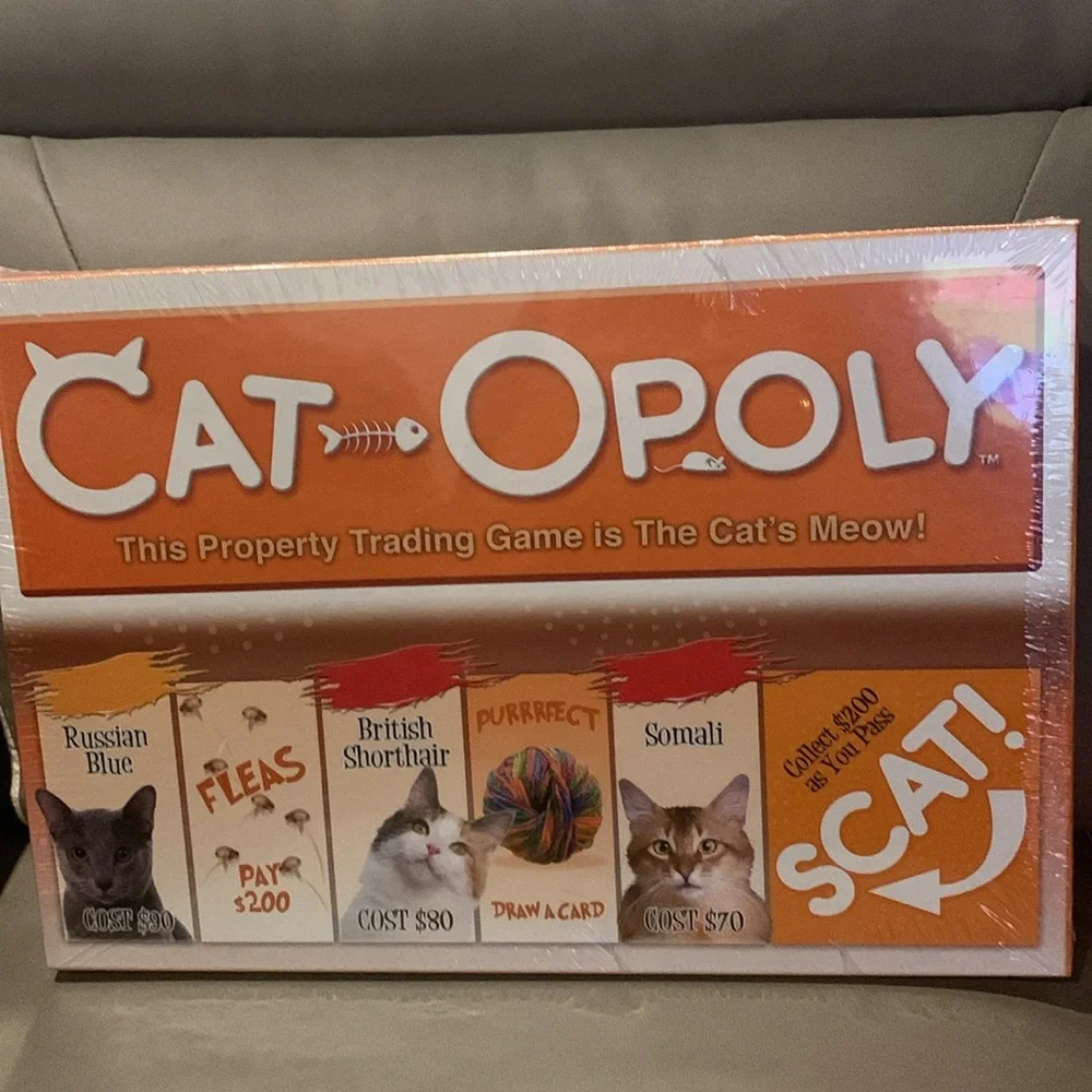 CatOpoly Board Game NEW A property trading Game thats a cats Meow for cat lovers